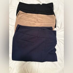 Alfani Curvy Fit Trouser Trio - Black, Camel, Navy